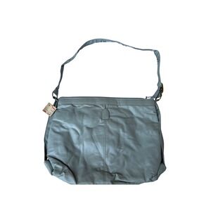 Vintage Meijer Sage Green Faux Leather Shoulder Bag Hobo Purse